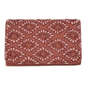 Vintage Beaded Bag Pink Clutch